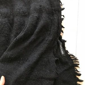 Large black wool Damir Doma scarf
